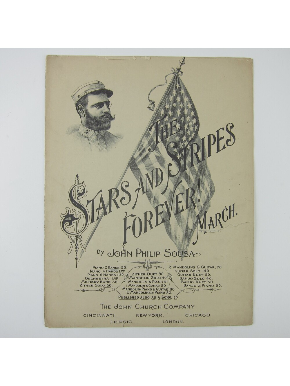 Sheet Music The Stars and Stripes Forever March John Philip Sousa Antique 1897